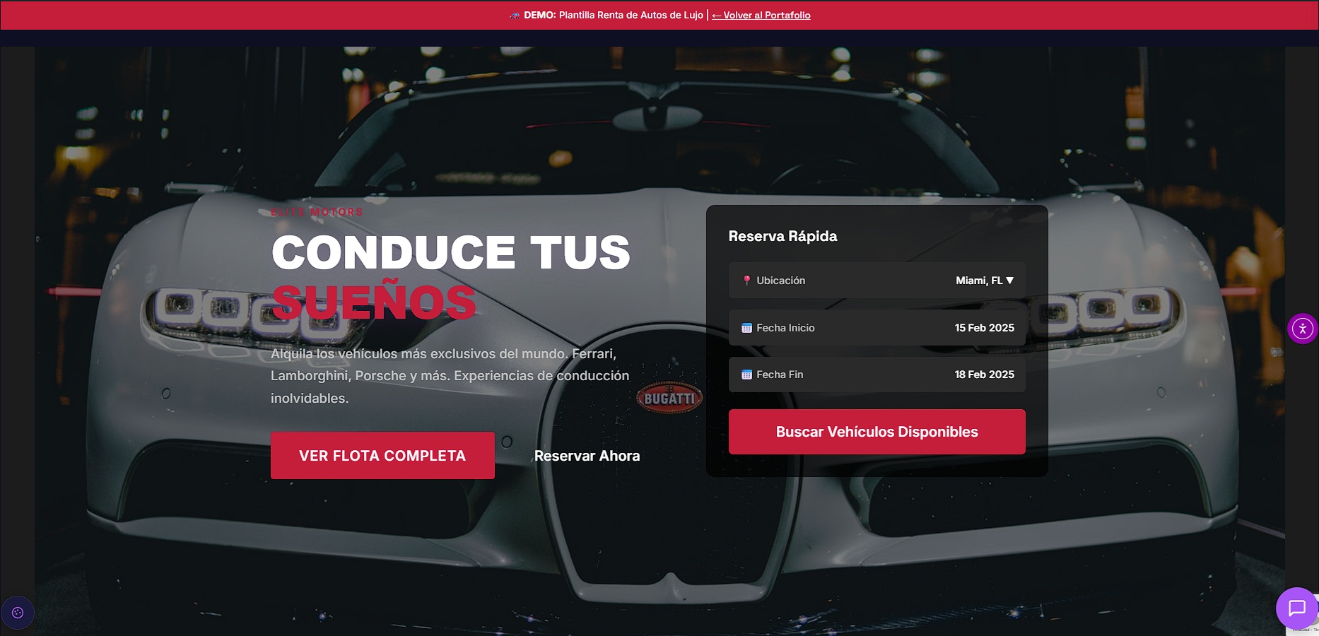 Demo Renta de Autos - Elite Motors